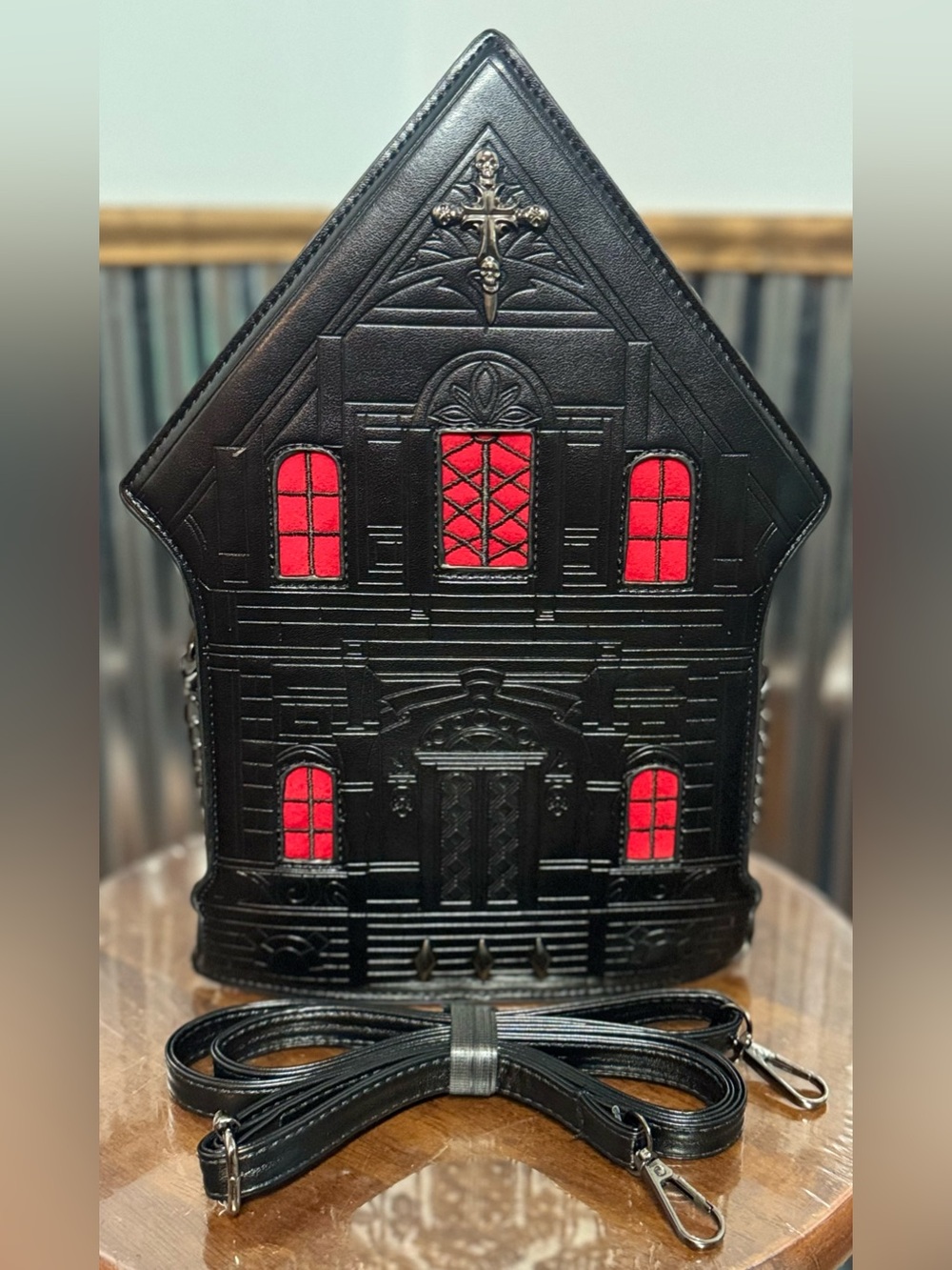 Gothic Victoria Cathedral Hallowed Home Crossbody Bag ~Halloween